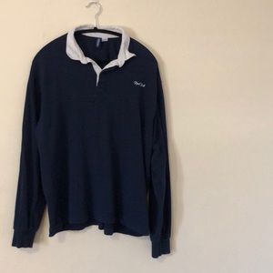 MENS LARGE NY RUGBY SHIRT. (Dark Blue)